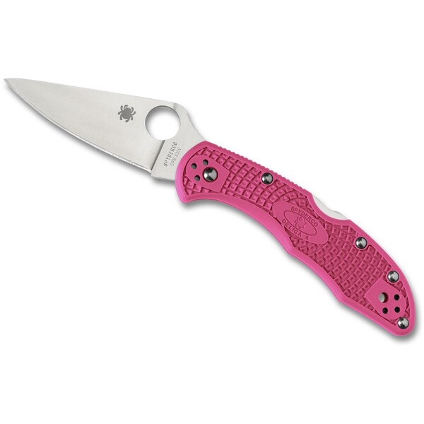 Spyderco 2024 Spyderco Reveal 6 Delica Pink Heels Cmp S30Vl Plain Edge - SPY-C11FPPNS30V