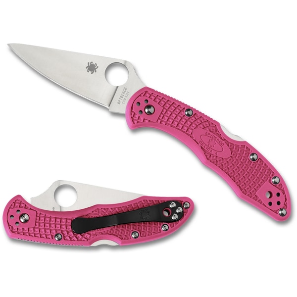 Spyderco 2024 Spyderco Reveal 6 Delica Pink Heels Cmp S30Vl Plain Edge - SPY-C11FPPNS30V