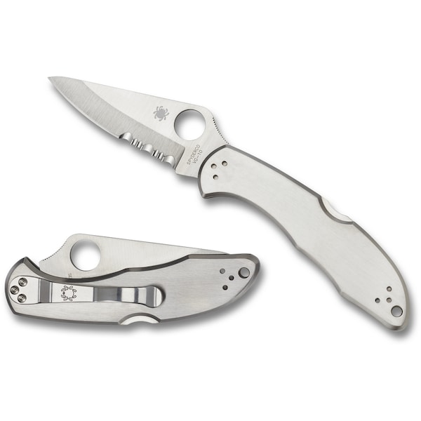Spyderco 2024 Spyderco Delica 4 Stainless Combo - SPY-C11PS