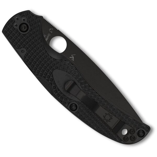 Spyderco 2024 Spyderco Reveal 13 Native Chief Black Lightweight Black Blade, Serrated Edge - SPY-C244SBBK