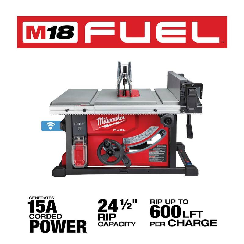 Sierra de mesa Milwaukee M18 FUEL ONE-KEY de 18 voltios y 8-1/4 pulgadas sin escobillas de iones de litio inalámbrica (herramienta solamente) - 2736-20.