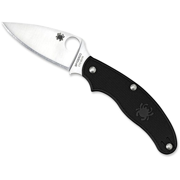 Spyderco 2024 Spyderco Uk Penknife Lightweight Black Slip Joint/Leaf Shape Plain - SPY-C94PBK