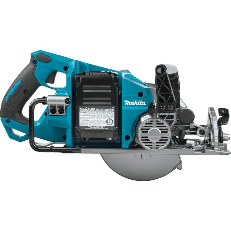 Sierra circular inalámbrica sin escobillas de manija trasera Makita 40V Max XGT de 7-1/4 pulgadas (4.0 Ah) - Kit GSR01M1.