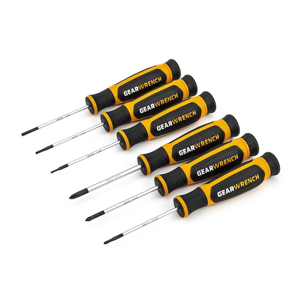 Gearwrench 6 Pc. Phillips?/Slotted Mini Dual Material Screwdriver Set - 80055H