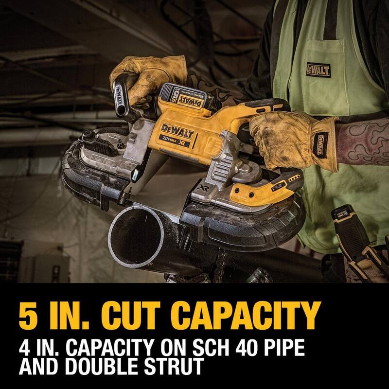 Sierra de cinta sin escobillas DEWALT 20V MAX XR inalámbrica de corte profundo (herramienta solamente) - DCS374B