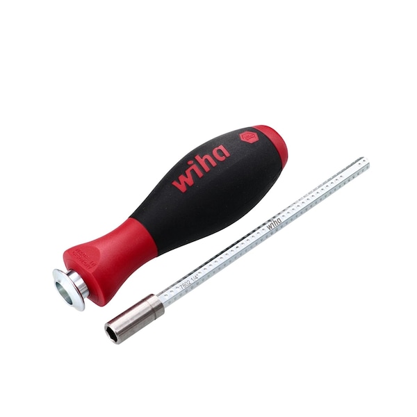 Wiha Drive-Loc VI Bit Holder with Soft Finish Handle and 1/4-Inch Bit Adapter - 28489