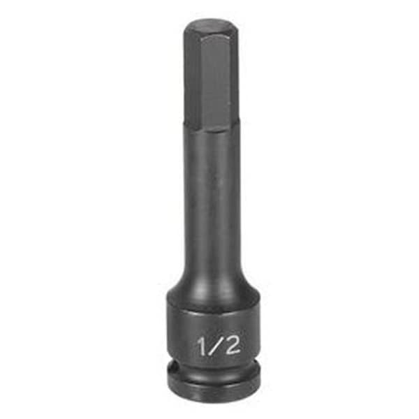 Grey Pneumatic 1/2" Drive x 6mm Hex Driver 4" Length (100mm) - 29064M