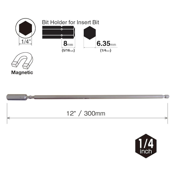 Vessel IMPACT BALL Torsion Bit Holder H1/, PK10 - IBHBM300P10K