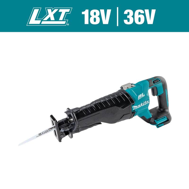 Sierra reciproca inalámbrica sin escobillas Makita 18V LXT de velocidad variable con batería de iones de litio (solo herramienta) - XRJ05Z