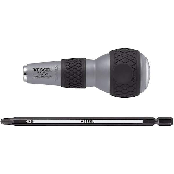 Vessel BALL GRIP 1/4" Hex. Bit Intrchngbl Tang- - 230W3