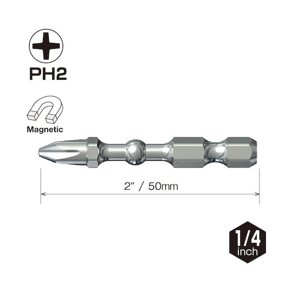 Vessel IMPACT BALL Torsion Bit ASSORTx50, PK5 - IBMG50K003