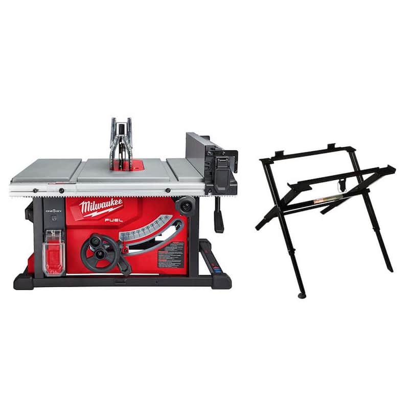 Sierra de mesa Milwaukee M18 FUEL ONE-KEY de 18 voltios de iones de litio sin escobillas inalámbrica de 8-1/4 pulgadas con soporte para sierra de mesa (herramienta solamente) - 2736-20-48-08-0561