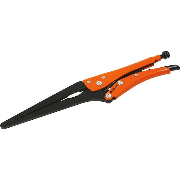 Grip-On 12 Locking Pliers, 5116 Jaw Opening, Long Nose - 127-12