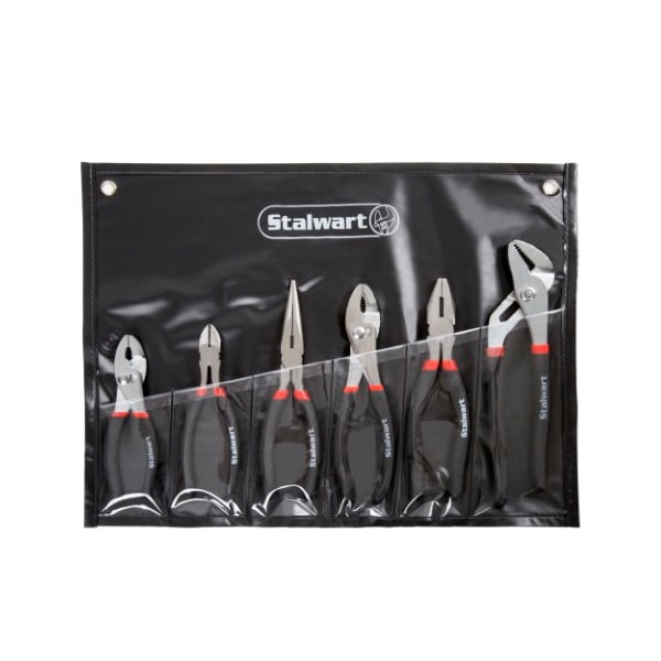 Fleming Supply 6-piece Pliers Set with Case, Drop Forged and Heat Treated Adjustable Hand Tools with Comfort Grip - 171682MDS