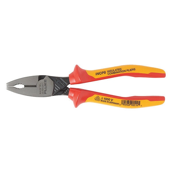 Fluke 8 in Insulated Lineman Combination Pliers High Leverage, Steel - INCP8