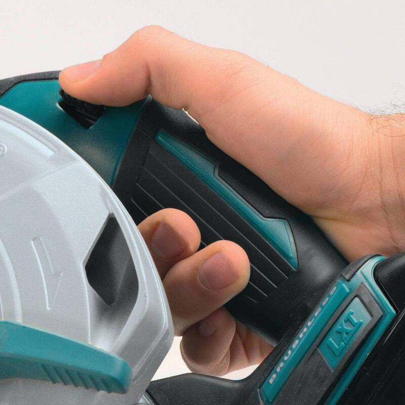 Sierra circular inalámbrica Makita 18V LXT de iones de litio sin escobillas de 6-1/2 pulgadas con freno eléctrico y hoja de carburo de 24 dientes (solo herramienta) - XSH03Z