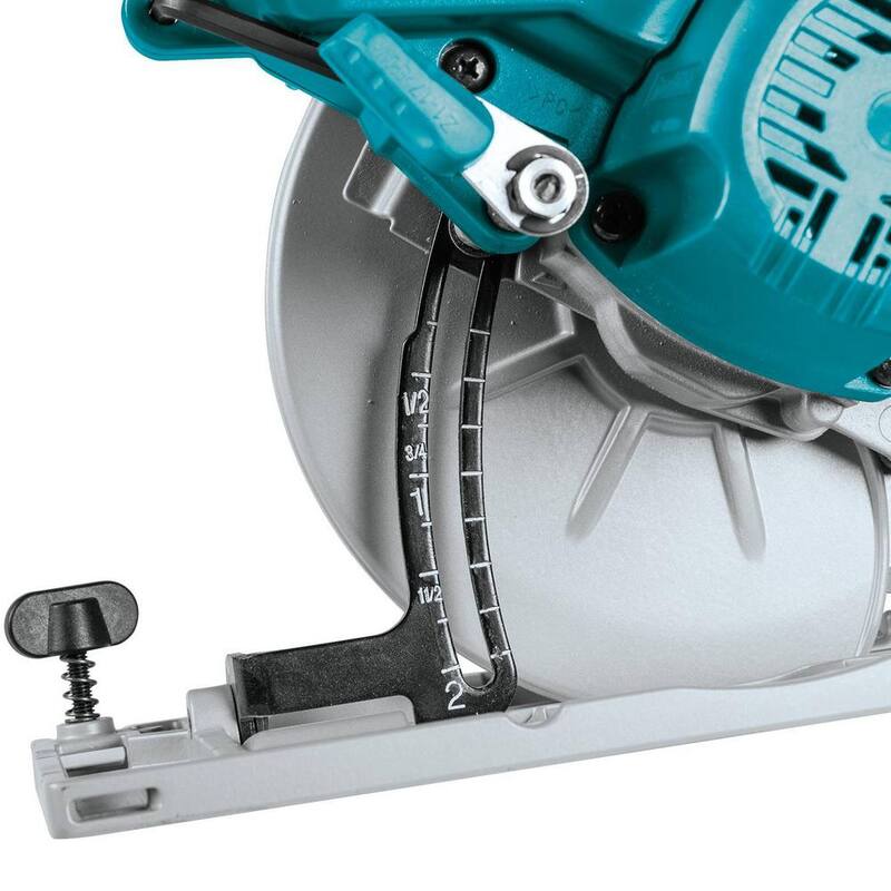 Sierra circular inalámbrica Makita 18V LXT de iones de litio sin escobillas de 6-1/2 pulgadas con freno eléctrico y hoja de carburo de 24 dientes (solo herramienta) - XSH03Z