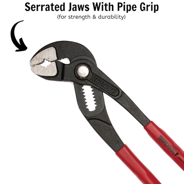 Teng Tools 10" Vinyl Grip Quick Set Water Pump Pliers-  MB481-10Q - MB481-10Q