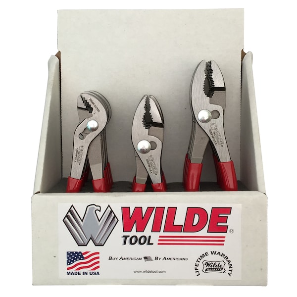 Wilde 12-PIECE POLISHED PLIERS DISPLAY-G251P, G262P & G263P-3 SKUs | 4 EA - DB71-3P/DB
