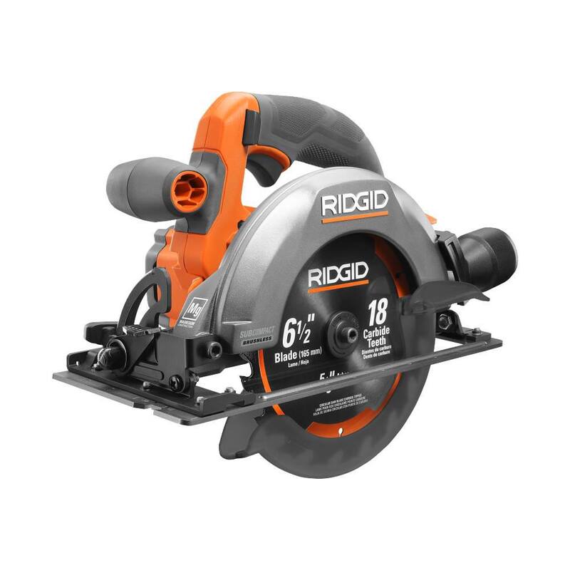 Sierra Circular Inalámbrica y Cepillada RIDGID 18V SubCompact de 6-1/2 pulgadas (Herramienta sola) - R8656B
