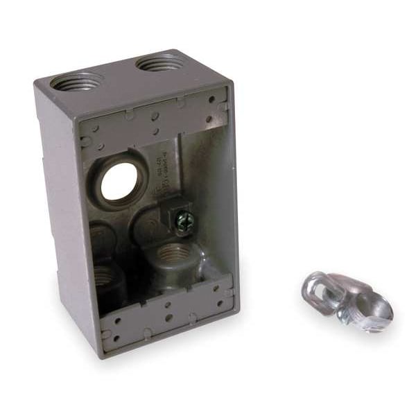 Bell Outdoor Weatherproof Electrical Box, 18.3 cu in, FSCC Box Type, 1 Gang, Aluminum, Rectangular Shape - 5322-0