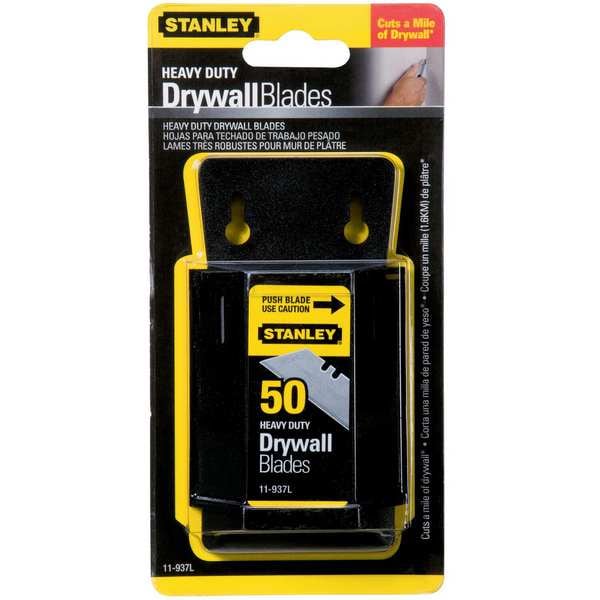 Stanley Utility Blade, Steel, 2-7/16 in. L, PK50 - 11-937L