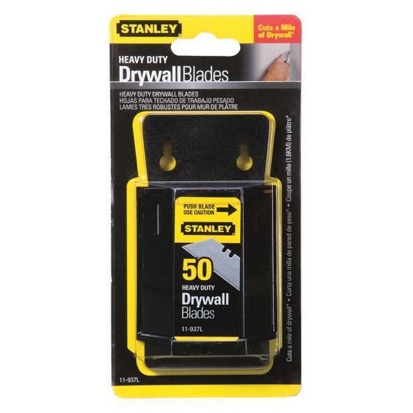 Stanley Utility Blade, Steel, 2-7/16 in. L, PK50 - 11-937L