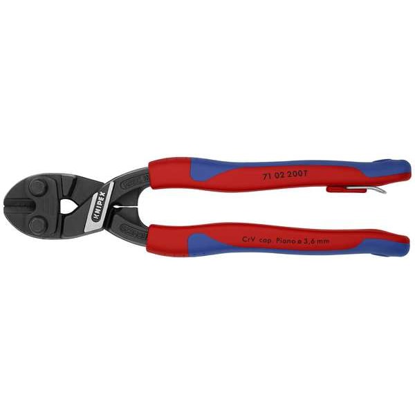 Knipex Mini Bolt Cutter, 8" Overall Length - 71 02 200 T BKA