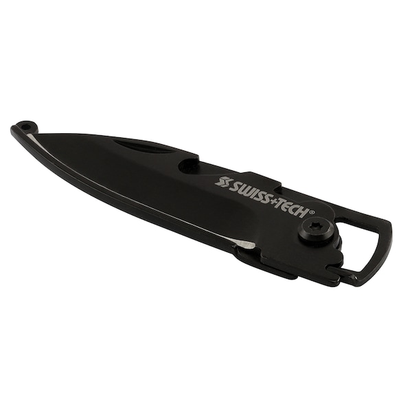 Prime-Line SWISS+TECH 7-in-1 Stainless Steel Black Mini Folding Knife Single Pack - ST45019