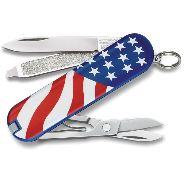 Swiss Army Brands 2023 Victorinox 57216 Classic Sd U.S. Flag 58Mm, Clam Pack - VIC-0.6223.2E1-X3