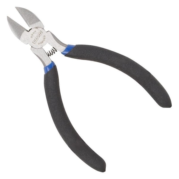 Vulcan Diagonal Cutting Plier, 4.5 in OAL, 0.4 mm Cutting Capacity, 0.25 in Jaw Opening, Black/Blue Handle - JL-NP018