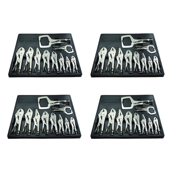 K-Tool International 4Pack of 10pc Locking Pliers Set - KTI58730-4PK