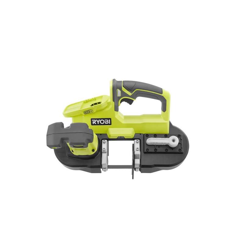 RYOBI ONE+ 18V Sierra de cinta compacta inalámbrica de 2-1/2 pulgadas con (1) batería de iones de litio de 4.0 Ah y cargador de 18V - P590K1