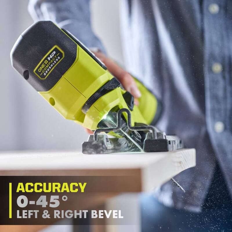 RYOBI ONE+ HP 18V Sierra de calar compacta inalámbrica con agarre de barril sin escobillas (Herramienta solamente) - PSBJS01B
