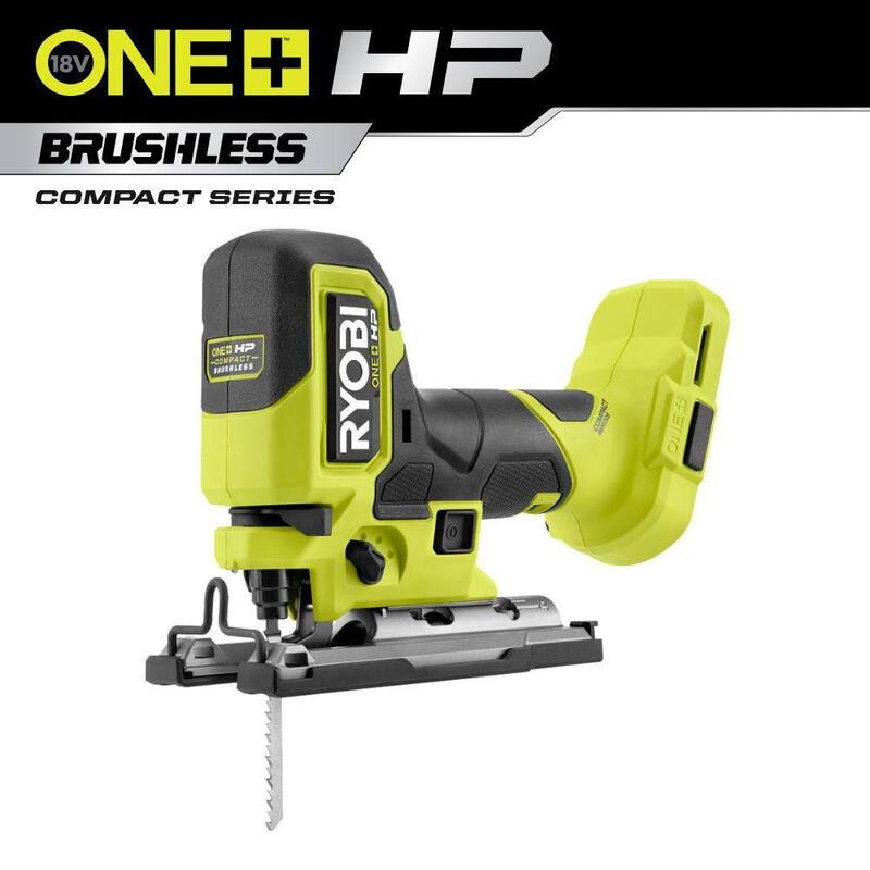 RYOBI ONE+ HP 18V Sierra de calar compacta inalámbrica con agarre de barril sin escobillas (Herramienta solamente) - PSBJS01B