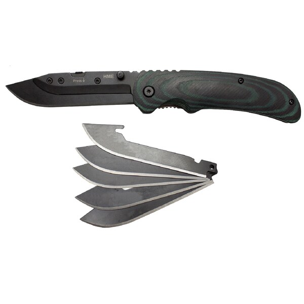 Hme HME Scalpel Skinning Knife with 6 Replaceable Blades - HME-KN-SSK