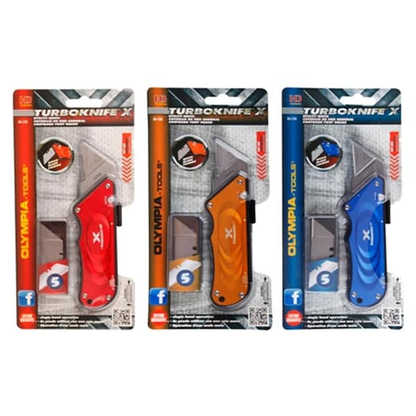 Olympia Tools 3 Pieces Turboknife Sliding Utility Knife Set - 88-625-220
