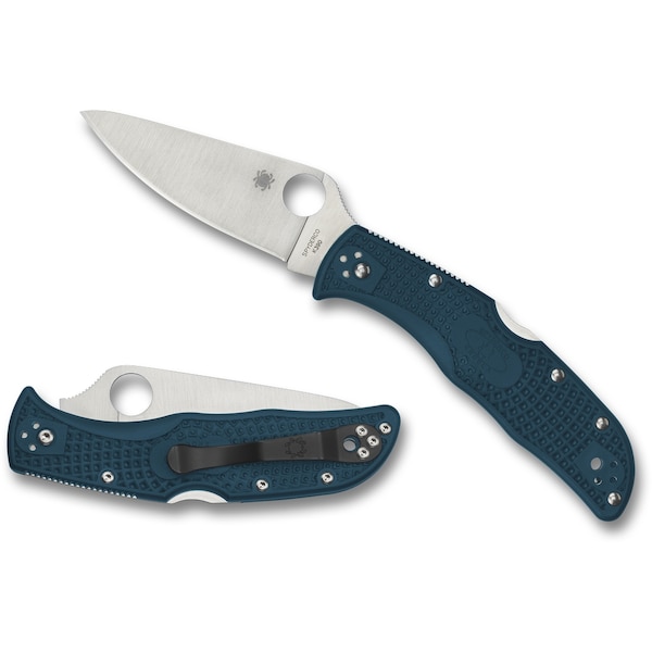 Spyderco 2024 Spyderco Reveal 6 Endela Lightweight Blue K390 Steel Plain Edge - SPY-C243FPK390