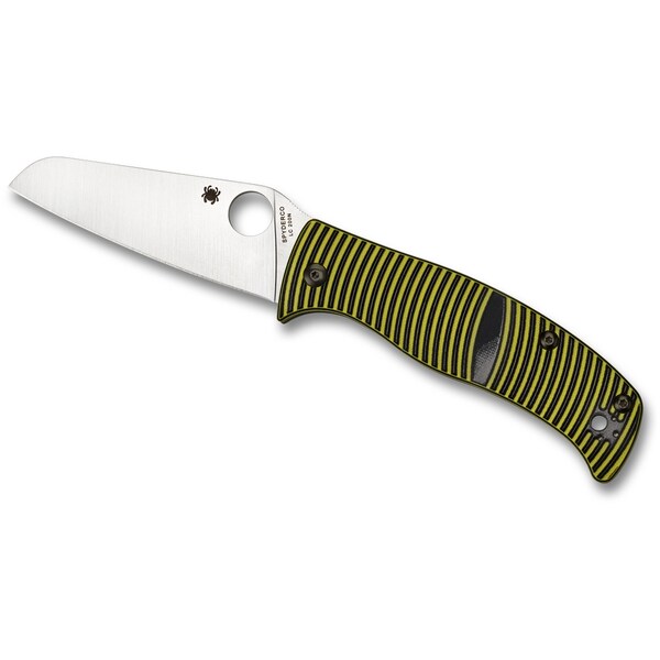 Spyderco 2022 Spyderco Caribbean G-10 Yellow/Black Lc200N/Sheepfoot Serrated - SPY-C217GSSF