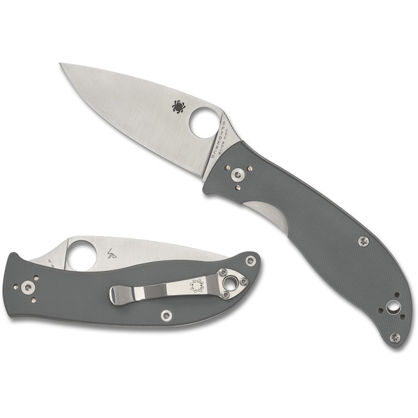 Spyderco 2024 Spyderco Polestar G-10 Gray Cts Bd1 Plain - SPY-C220GPGY