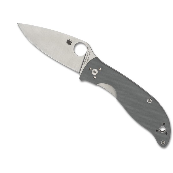 Spyderco 2024 Spyderco Polestar G-10 Gray Cts Bd1 Plain - SPY-C220GPGY