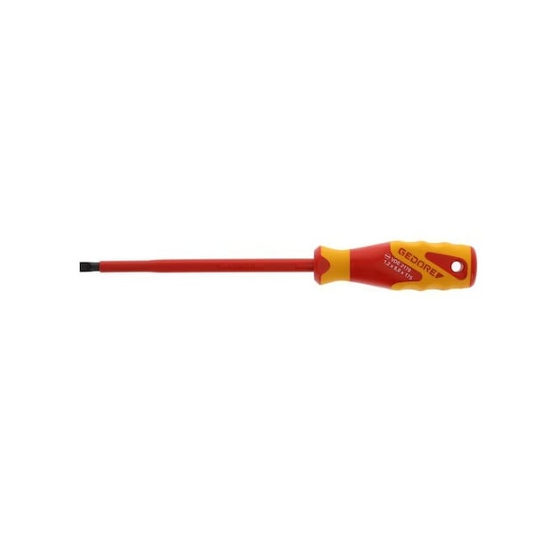 Gedore Insulated Screwdriver, Slotted, 8mm Slotted 8mm x 1.2mm - VDE 2170 8