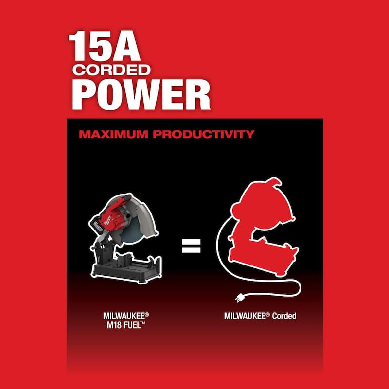 Milwaukee M18 FUEL 18-Volt Lithium-Ion Brushless Cordless 14 in. Sierra de corte abrasivo sin cable (herramienta solamente) - 2990-20