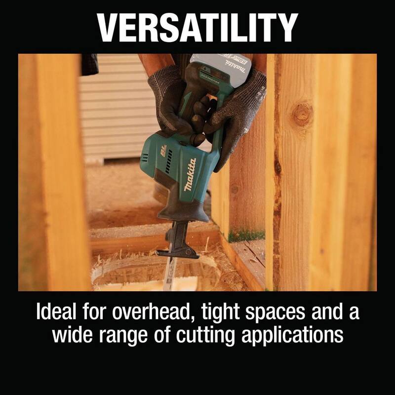 Sierra reciproca compacta inalámbrica sin escobillas de litio de 18V LXT de Makita (herramienta solamente) - XRJ08Z
