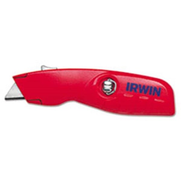 Homestead Self-Retracting Safety Knife; 1 Retractable Blade - Red & Silver - HO1259032