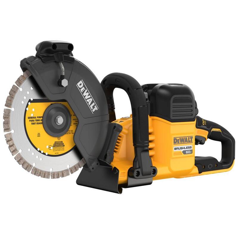Sierras ingleteadoras para cortar Dewalt FLEXVOLT 60V MAX inalámbrica de 9 pulgadas y (2) baterías FLEXVOLT 9.0 Ah - DCS692X2