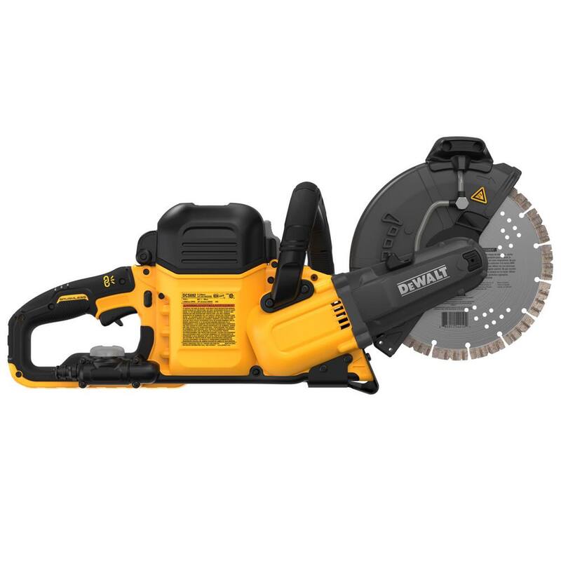 Sierras ingleteadoras para cortar Dewalt FLEXVOLT 60V MAX inalámbrica de 9 pulgadas y (2) baterías FLEXVOLT 9.0 Ah - DCS692X2