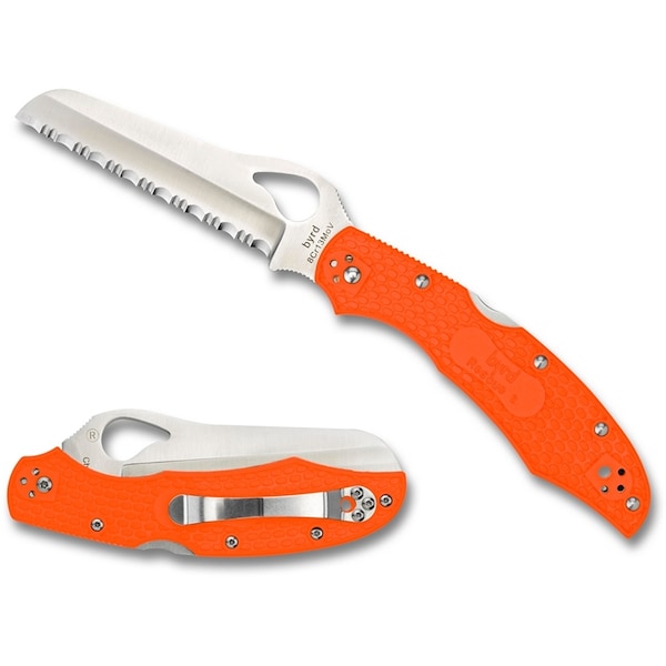 Spyderco 2024 Spyderco Cara Cara 2 Rescue Lightweight Orange Serrated - SPY-BY17SOR2