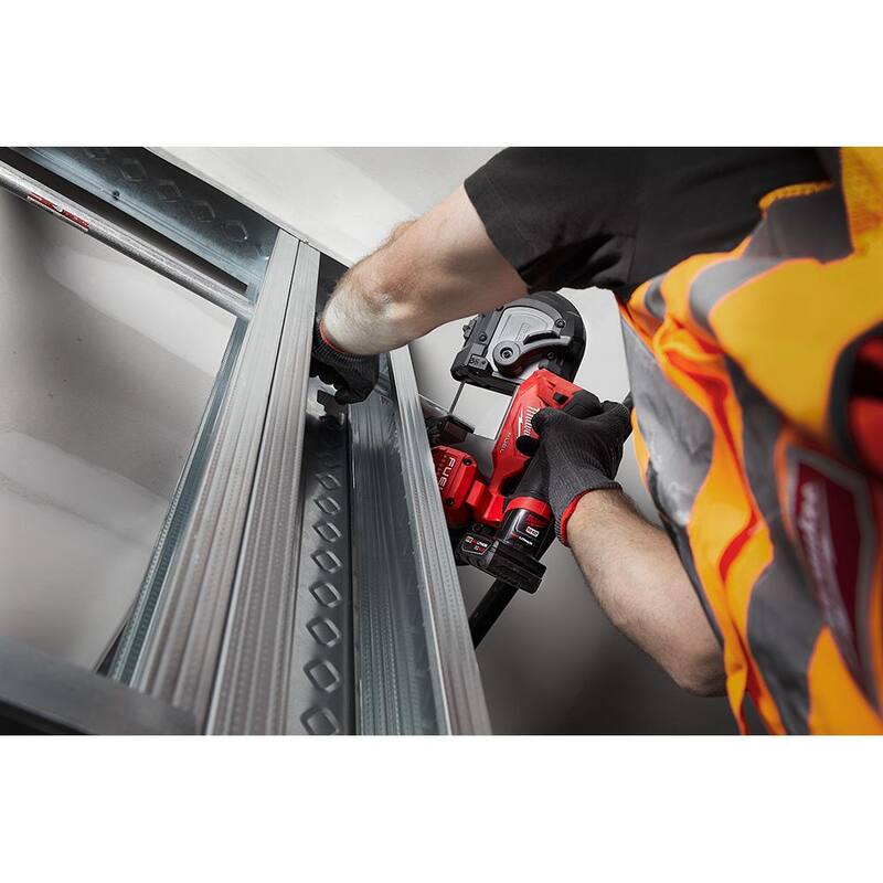 Milwaukee M12 FUEL 12V Sierra de cinta compacta inalámbrica de iones de litio XC con kit de (4) hojas de sierra de cinta - 2529-21XC-48-39-0631