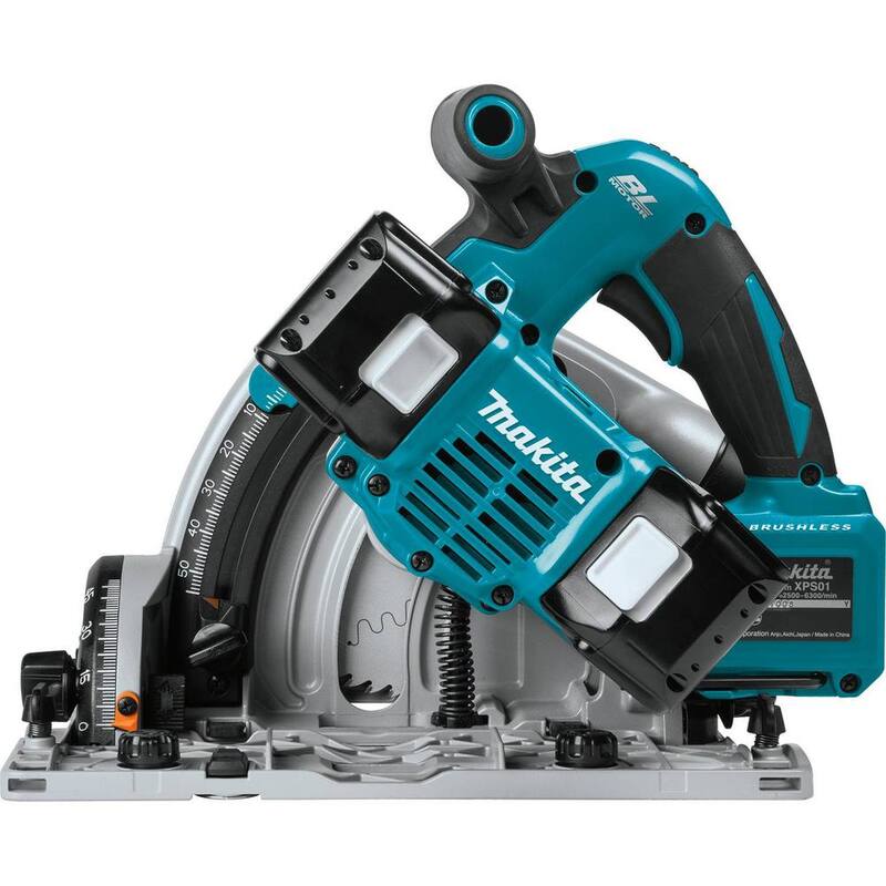 Sierra circular Makita 36V (18V X2) LXT inalámbrica sin escobillas de 6-1/2" con kit de riel guía de 55" y bolsa para riel guía - XPS01PTJ194E051
